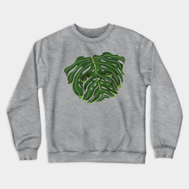 MONSTERA PUG Crewneck Sweatshirt by huebucket